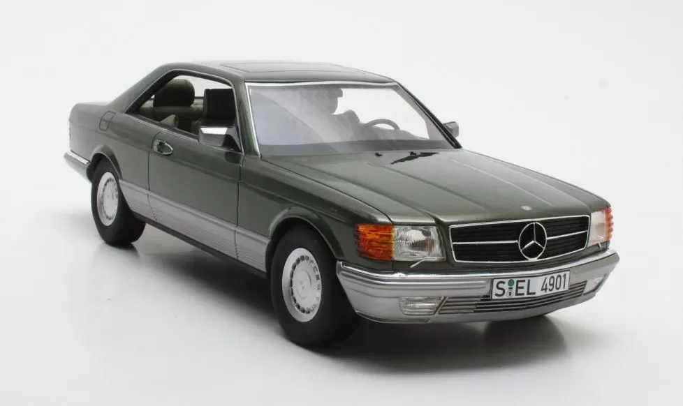 Mercedes-Benz 380 SEC (C126) 1982 Groen Metallic - 1:18