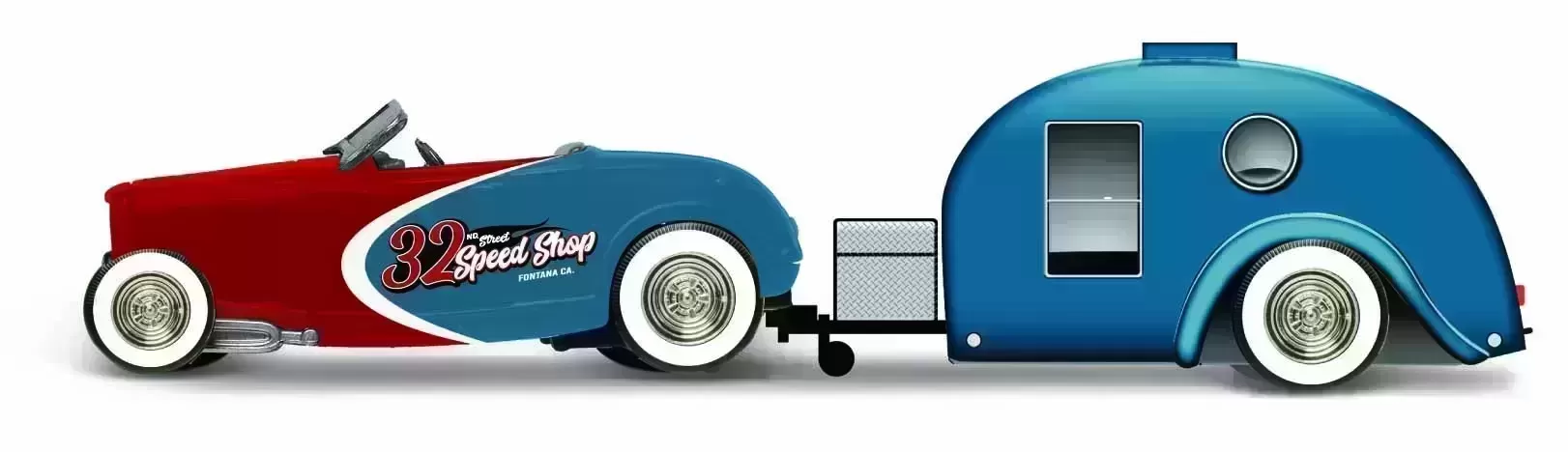 Ford Roadster 1932 + Traveller Trailer