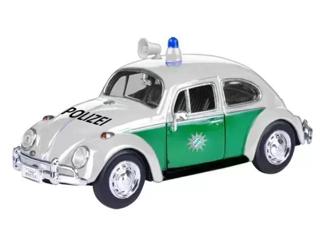 Volkswagen Kever Polizei Wit/Groen - 1:24