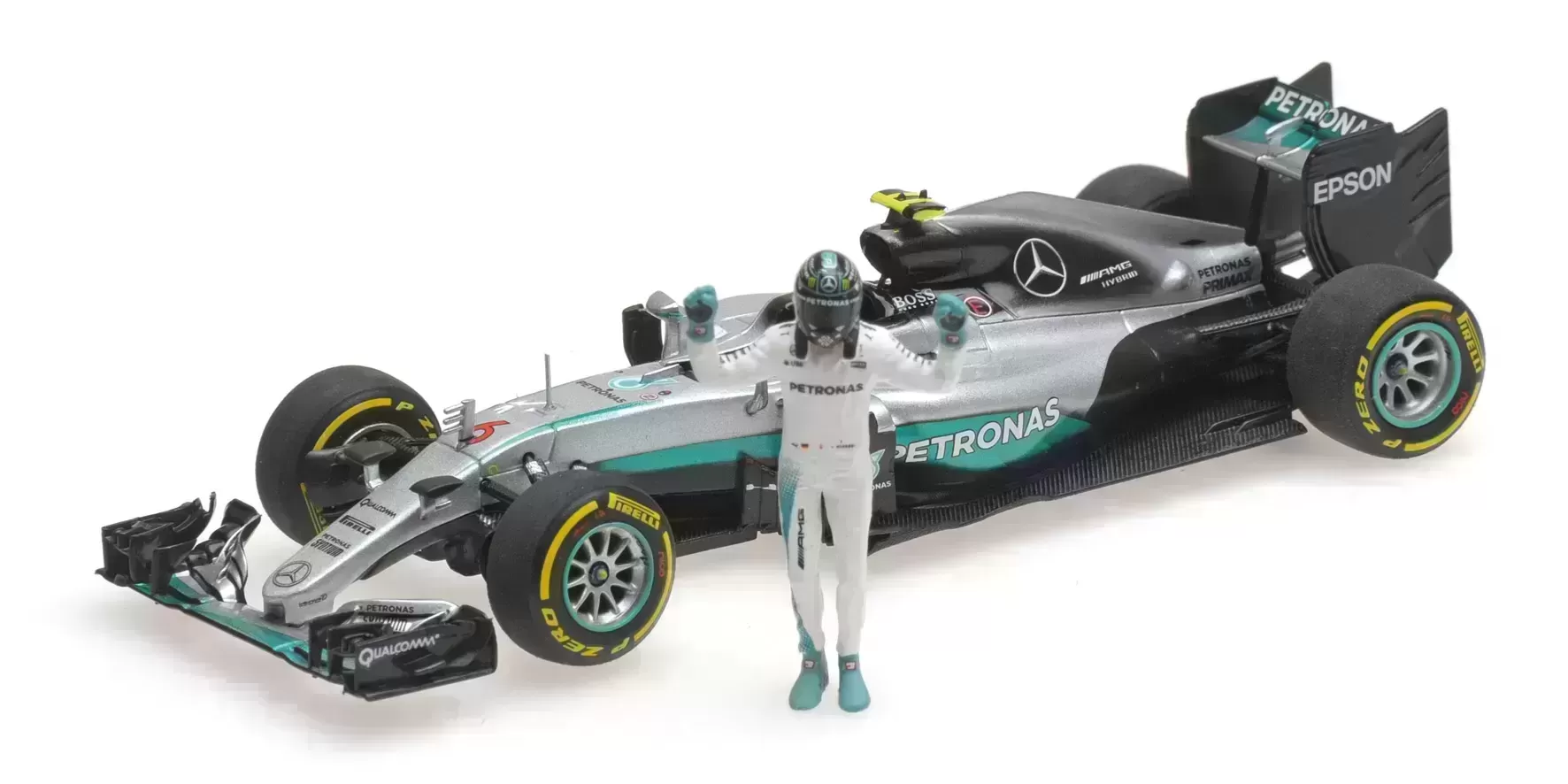 Mercedes AMG Petronas F1 Team W07 Hybrid World Champion 2016 N. Rosberg met Figuur